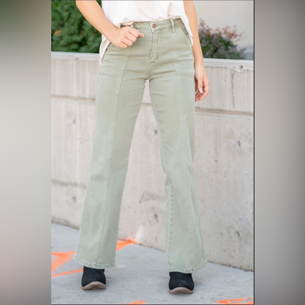 Judy Blue Greenwich High Rise Front Seam Straight‎ Jean Size 15